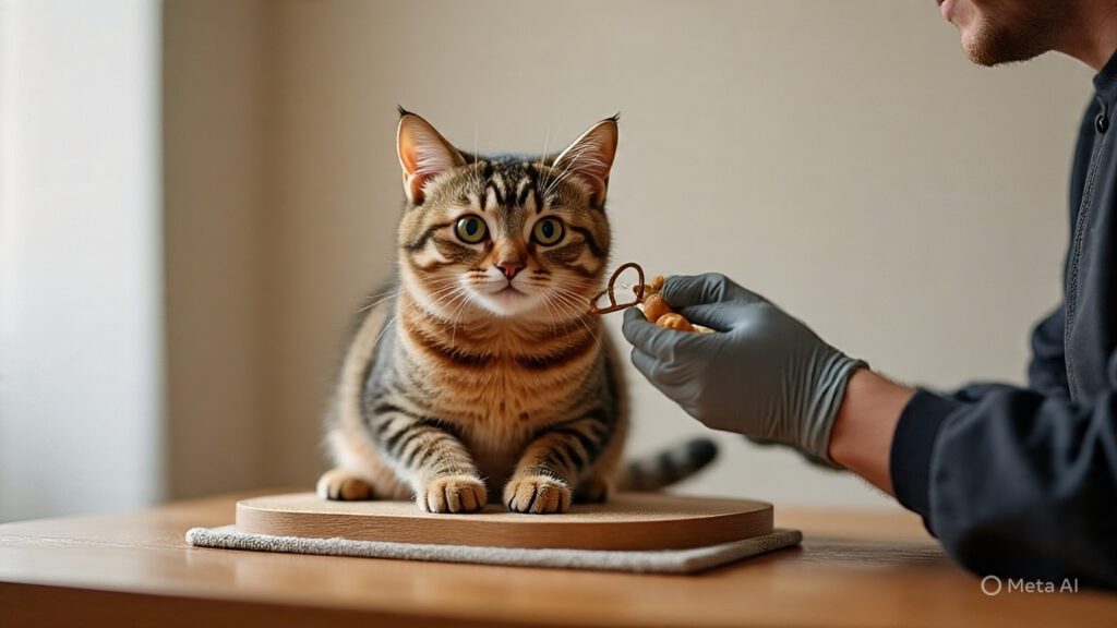 Cat Being Mentally Stimulated While Being Clicker Trained