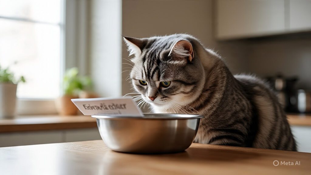 Cat Reading Feeding Instructions