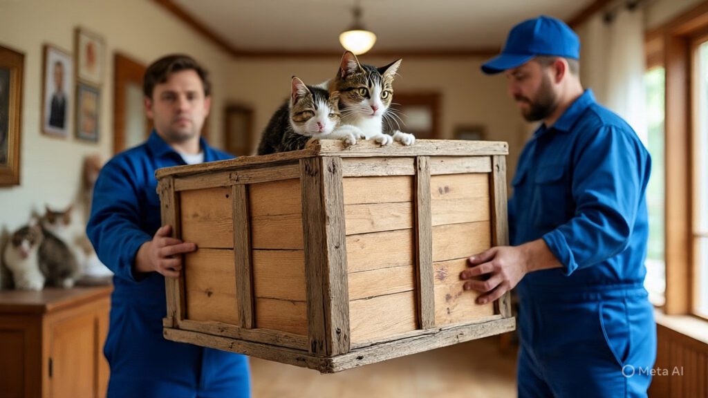 Cats Trying to Stay Calm on Moving Day