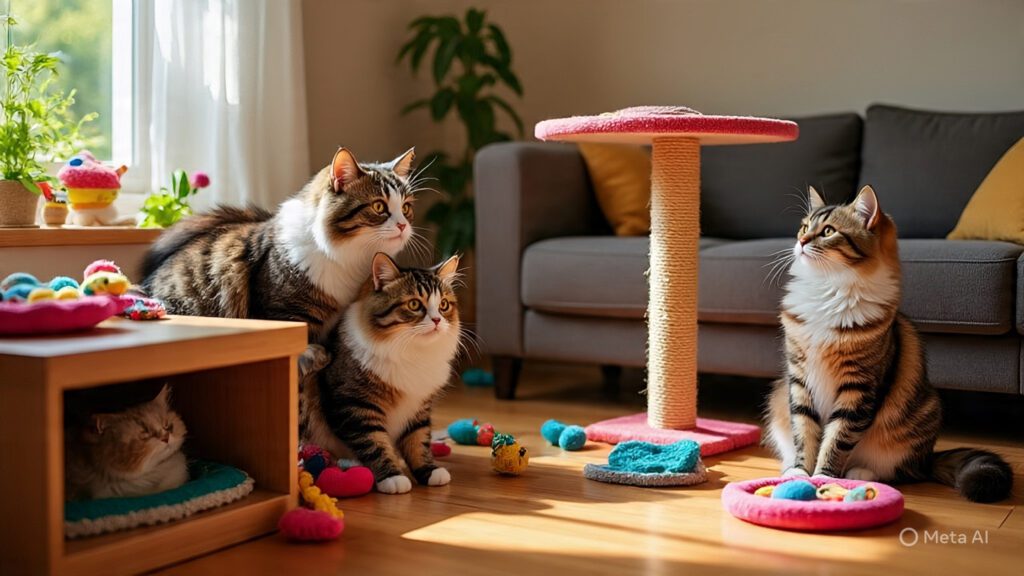 Cats Playing Hide and Seek