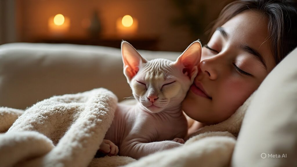 Snuggling with a Hairless Cat