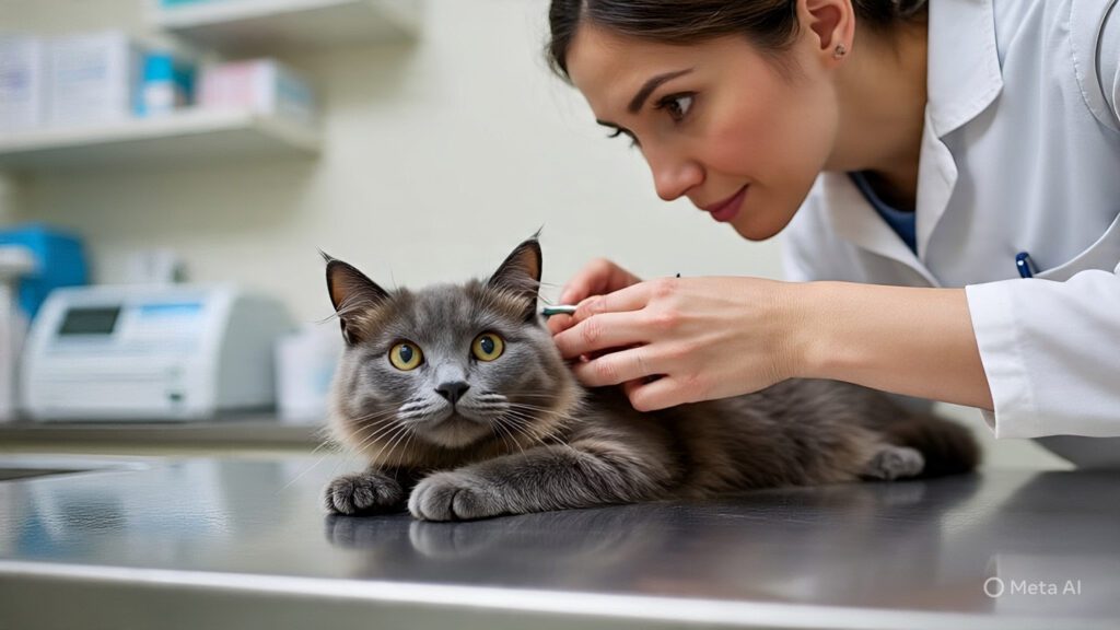 Cat Getting Veterinary Care