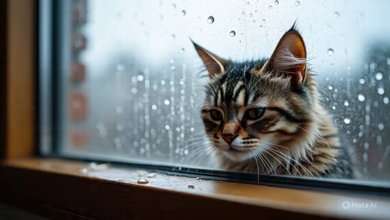 Cat Not Liking the Rain