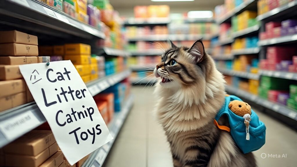 Cat Shopping for Cat Litter