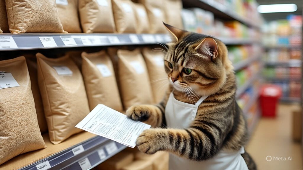Choosy Cat Shopping for Paper-Based Cat Litter