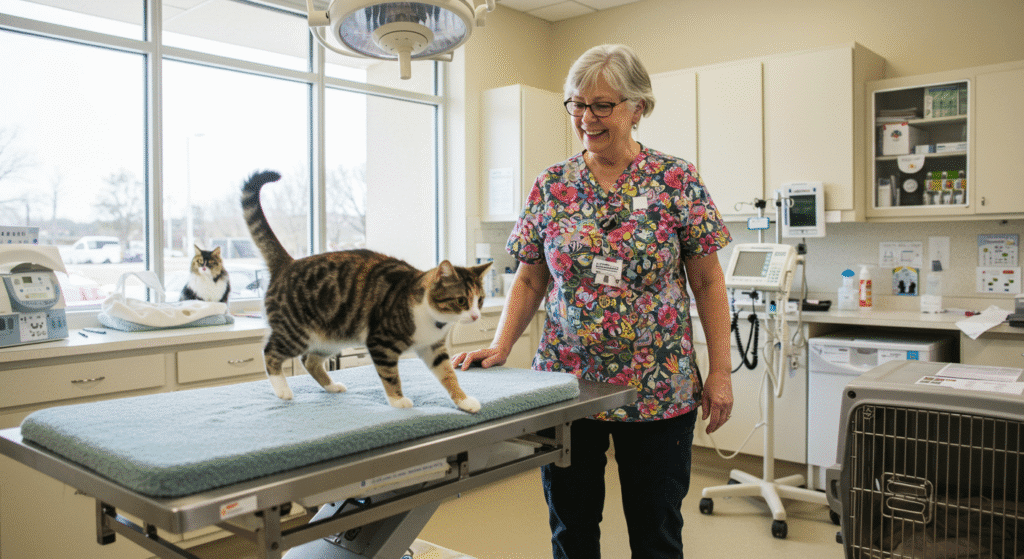 Cat Visiting Veterinarian