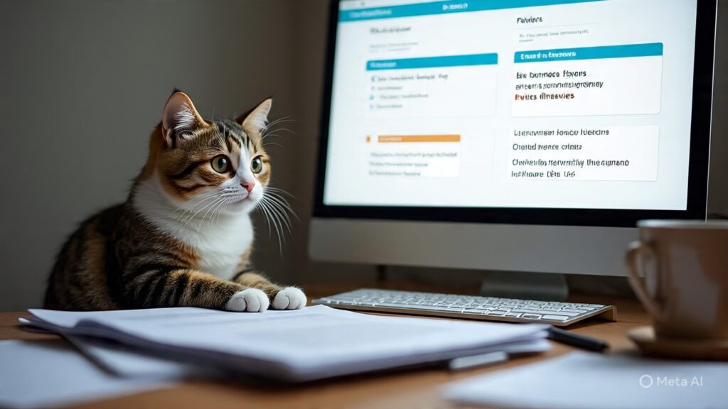 Cat Going Over the Latest Pet Insurance Reviews
