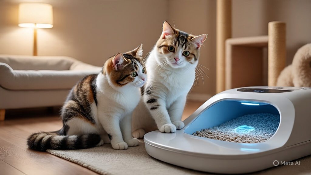 Cats Using an Electronic Cat Litter Device