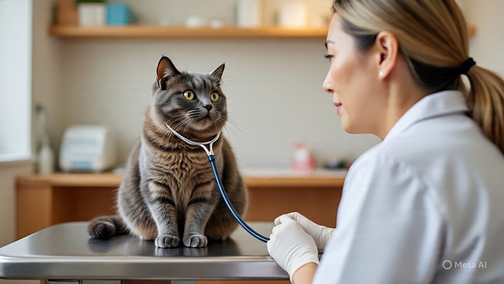 Old Cat Visiting The Veterinarian